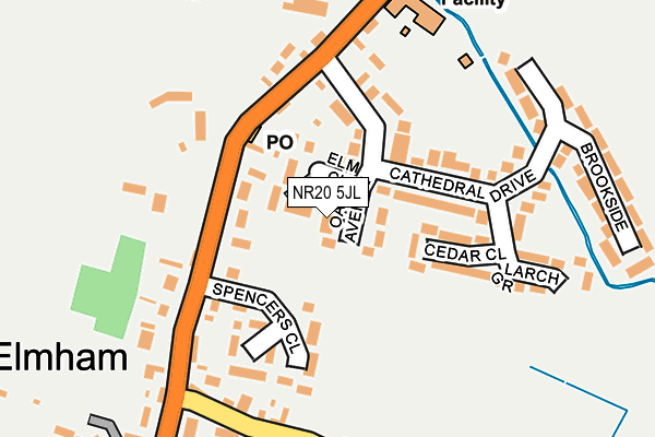 NR20 5JL map - OS OpenMap – Local (Ordnance Survey)