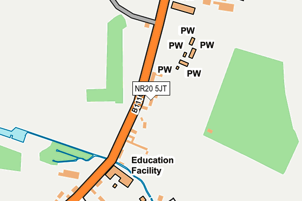 NR20 5JT map - OS OpenMap – Local (Ordnance Survey)
