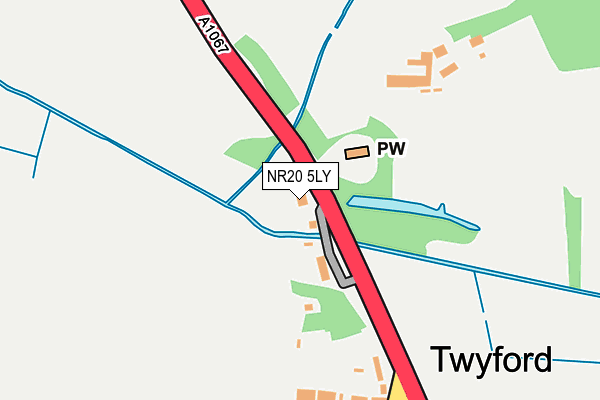 NR20 5LY map - OS OpenMap – Local (Ordnance Survey)