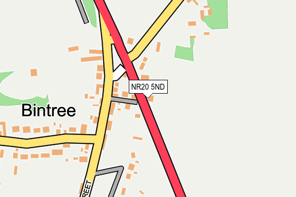 NR20 5ND map - OS OpenMap – Local (Ordnance Survey)