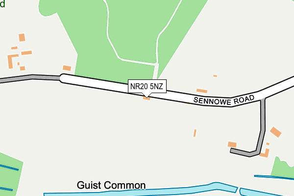 NR20 5NZ map - OS OpenMap – Local (Ordnance Survey)