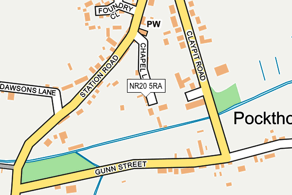 NR20 5RA map - OS OpenMap – Local (Ordnance Survey)