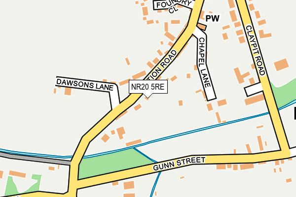 NR20 5RE map - OS OpenMap – Local (Ordnance Survey)