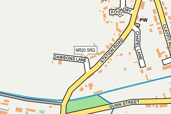 NR20 5RQ map - OS OpenMap – Local (Ordnance Survey)