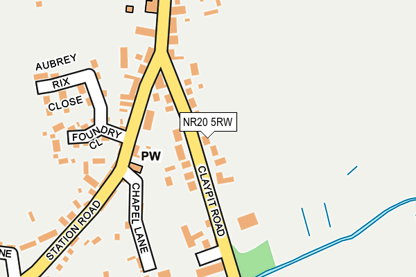 NR20 5RW map - OS OpenMap – Local (Ordnance Survey)