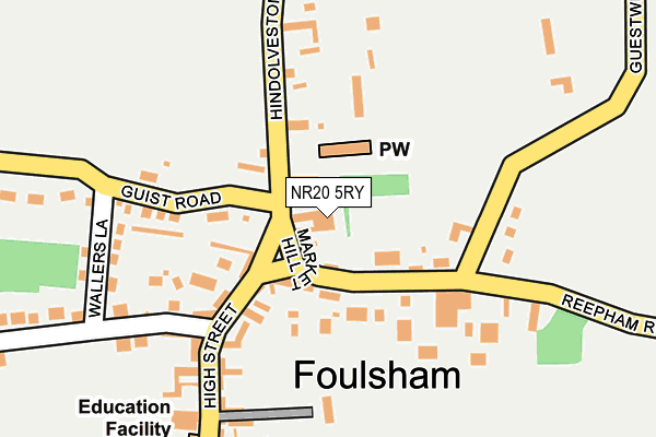 NR20 5RY map - OS OpenMap – Local (Ordnance Survey)