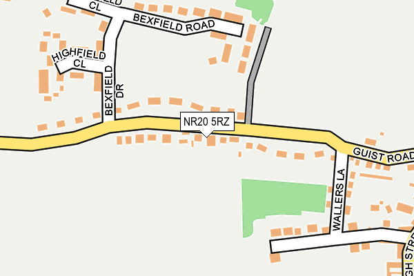 NR20 5RZ map - OS OpenMap – Local (Ordnance Survey)