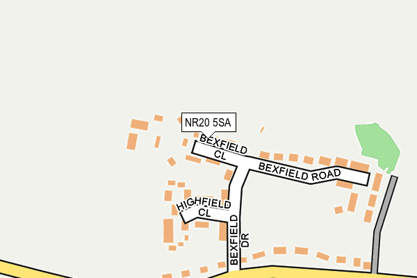 NR20 5SA map - OS OpenMap – Local (Ordnance Survey)