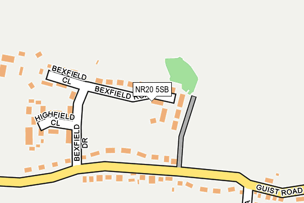 NR20 5SB map - OS OpenMap – Local (Ordnance Survey)