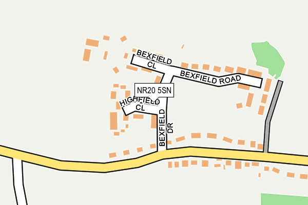 NR20 5SN map - OS OpenMap – Local (Ordnance Survey)