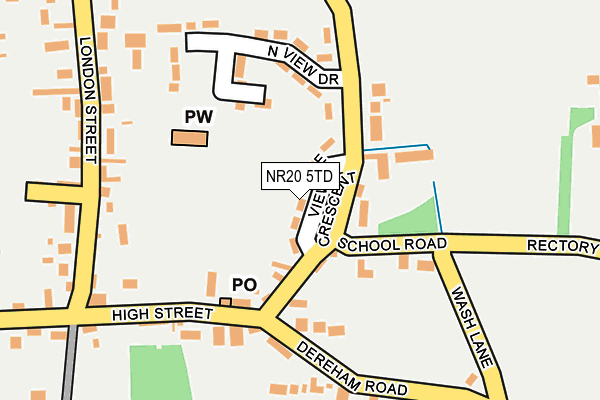 NR20 5TD map - OS OpenMap – Local (Ordnance Survey)