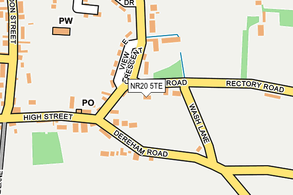 NR20 5TE map - OS OpenMap – Local (Ordnance Survey)