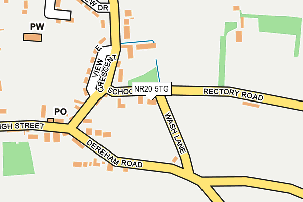NR20 5TG map - OS OpenMap – Local (Ordnance Survey)