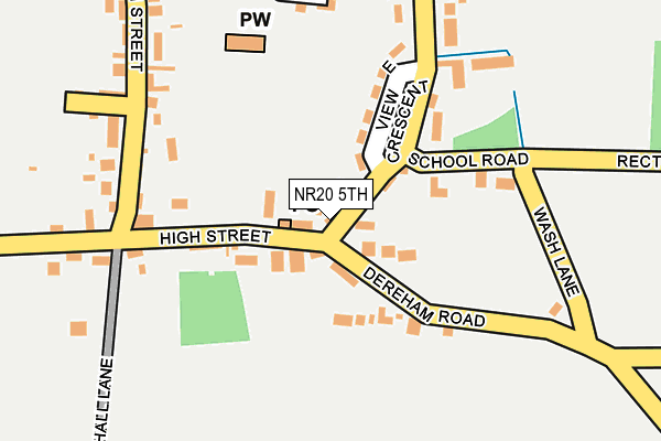 NR20 5TH map - OS OpenMap – Local (Ordnance Survey)