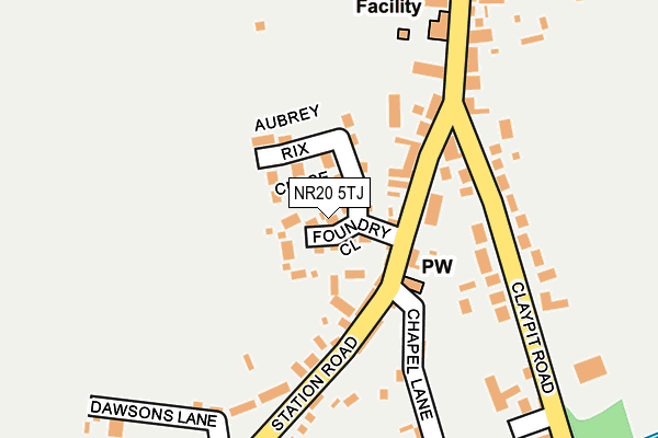 NR20 5TJ map - OS OpenMap – Local (Ordnance Survey)