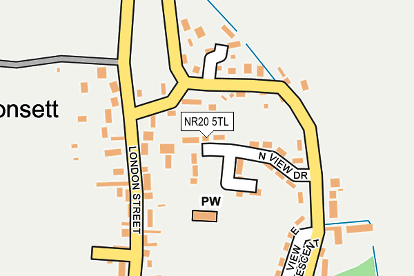 NR20 5TL map - OS OpenMap – Local (Ordnance Survey)