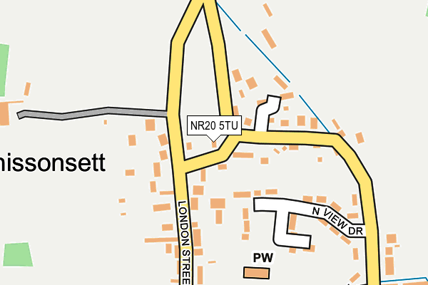 NR20 5TU map - OS OpenMap – Local (Ordnance Survey)