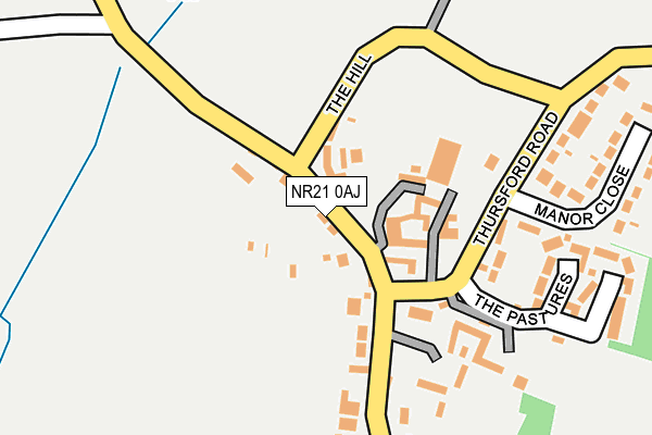 NR21 0AJ map - OS OpenMap – Local (Ordnance Survey)