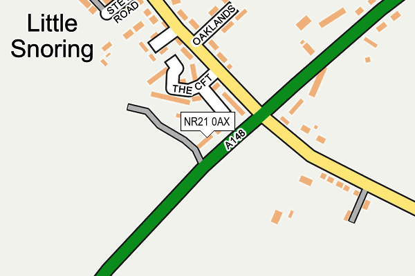 NR21 0AX map - OS OpenMap – Local (Ordnance Survey)