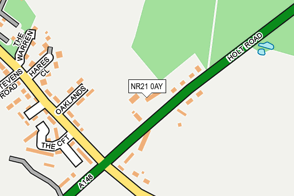 NR21 0AY map - OS OpenMap – Local (Ordnance Survey)