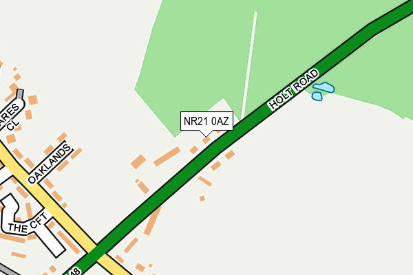 NR21 0AZ map - OS OpenMap – Local (Ordnance Survey)