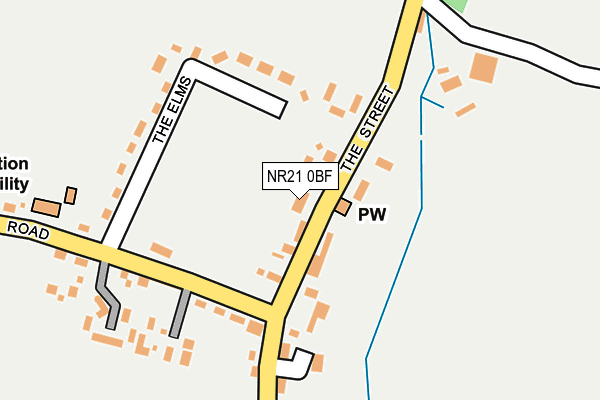 NR21 0BF map - OS OpenMap – Local (Ordnance Survey)