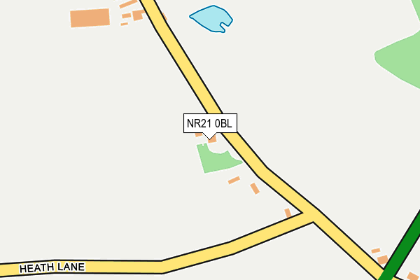 NR21 0BL map - OS OpenMap – Local (Ordnance Survey)