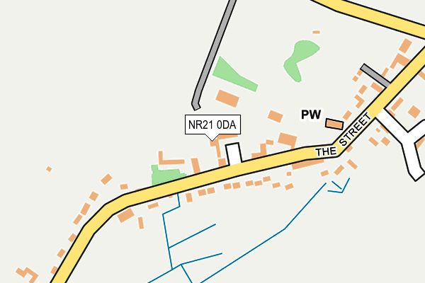 NR21 0DA map - OS OpenMap – Local (Ordnance Survey)