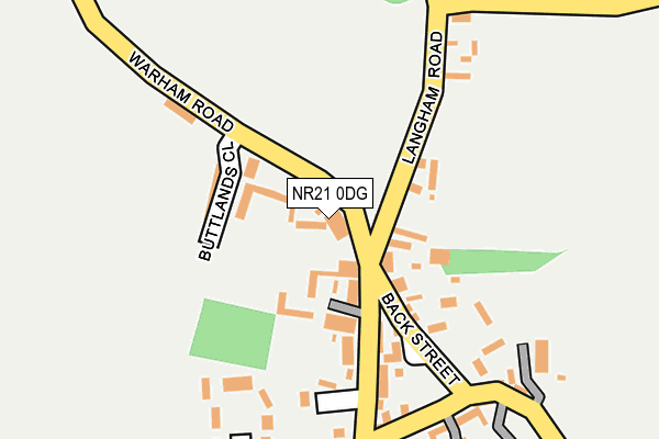 NR21 0DG map - OS OpenMap – Local (Ordnance Survey)