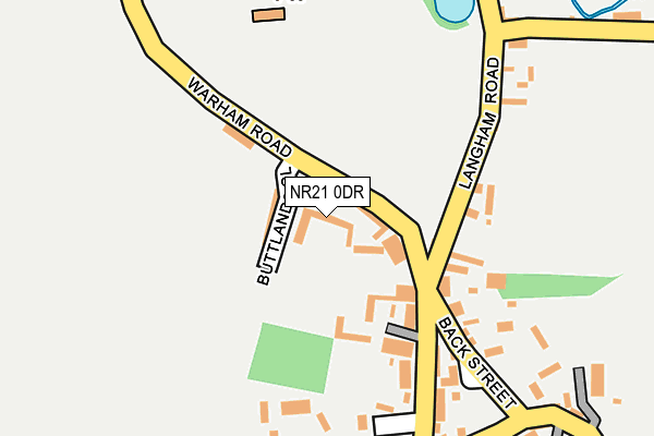 NR21 0DR map - OS OpenMap – Local (Ordnance Survey)