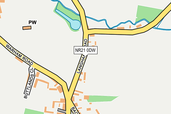 NR21 0DW map - OS OpenMap – Local (Ordnance Survey)