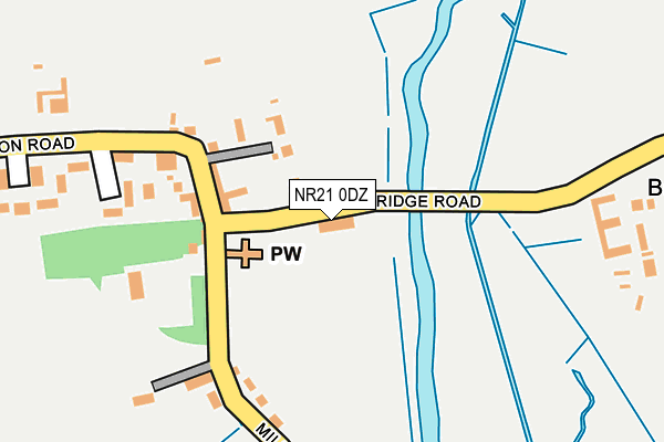 NR21 0DZ map - OS OpenMap – Local (Ordnance Survey)