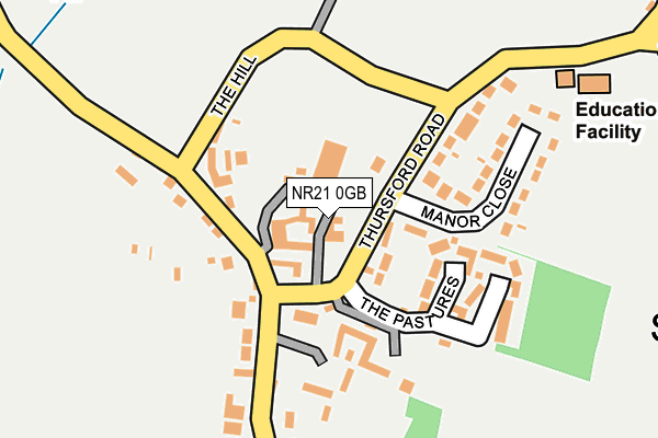 NR21 0GB map - OS OpenMap – Local (Ordnance Survey)
