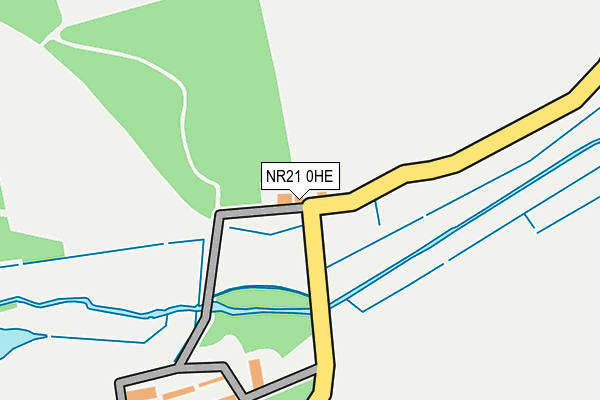 NR21 0HE map - OS OpenMap – Local (Ordnance Survey)