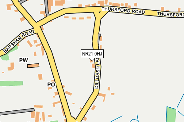 NR21 0HJ map - OS OpenMap – Local (Ordnance Survey)
