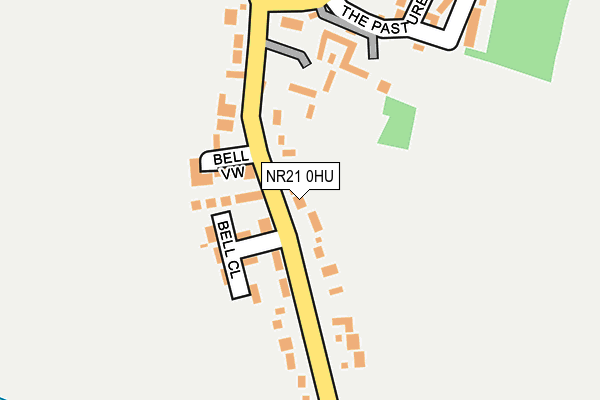 NR21 0HU map - OS OpenMap – Local (Ordnance Survey)