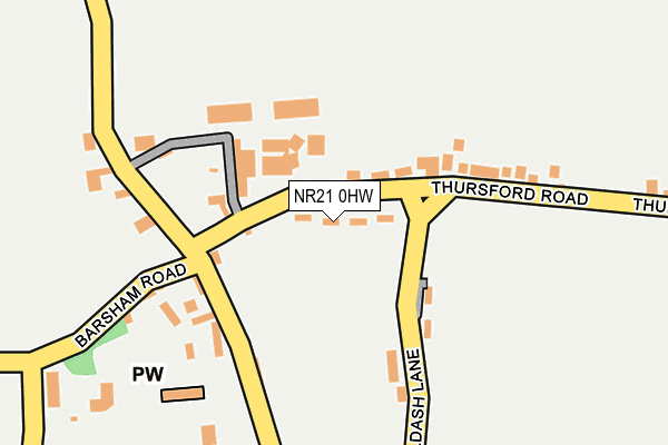 NR21 0HW map - OS OpenMap – Local (Ordnance Survey)