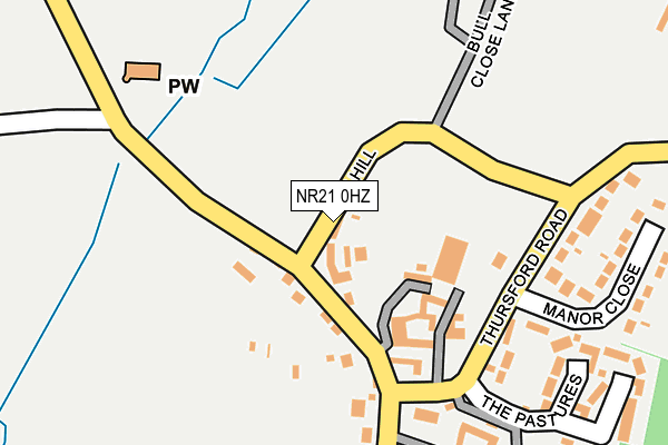 NR21 0HZ map - OS OpenMap – Local (Ordnance Survey)