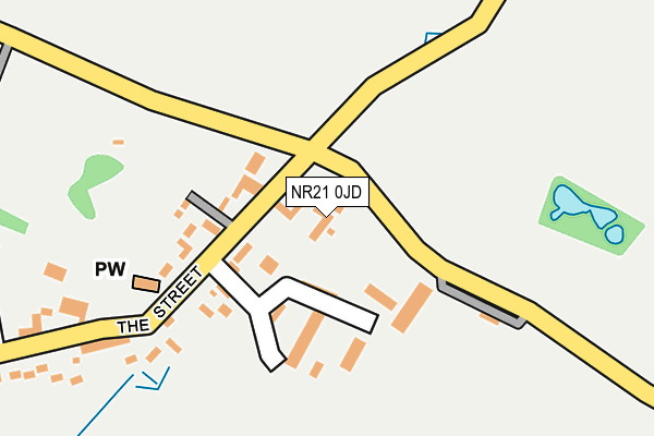 NR21 0JD map - OS OpenMap – Local (Ordnance Survey)