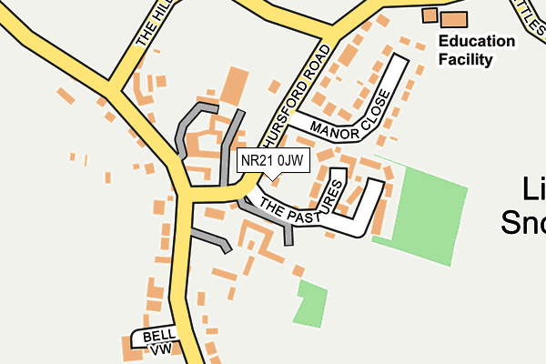 NR21 0JW map - OS OpenMap – Local (Ordnance Survey)
