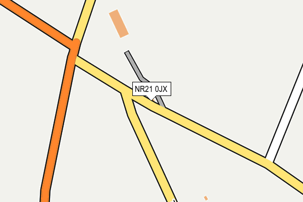 NR21 0JX map - OS OpenMap – Local (Ordnance Survey)
