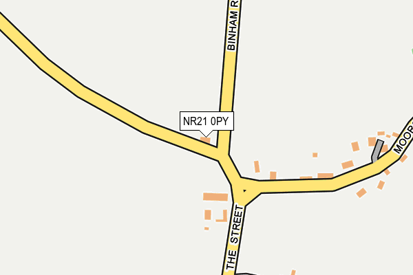NR21 0PY map - OS OpenMap – Local (Ordnance Survey)