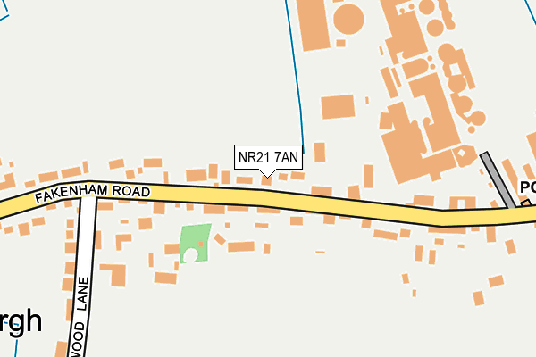 NR21 7AN map - OS OpenMap – Local (Ordnance Survey)