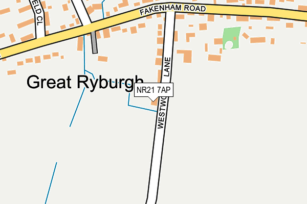 NR21 7AP map - OS OpenMap – Local (Ordnance Survey)