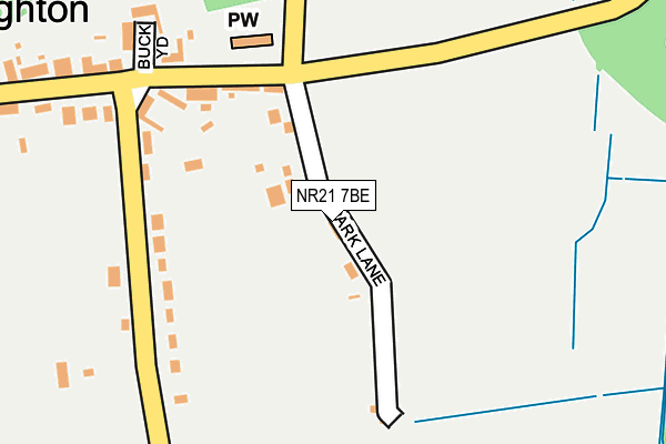 NR21 7BE map - OS OpenMap – Local (Ordnance Survey)