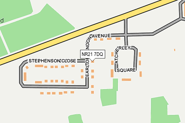 NR21 7DQ map - OS OpenMap – Local (Ordnance Survey)