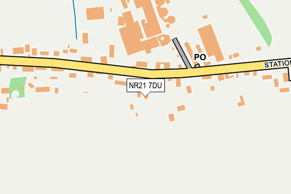 NR21 7DU map - OS OpenMap – Local (Ordnance Survey)