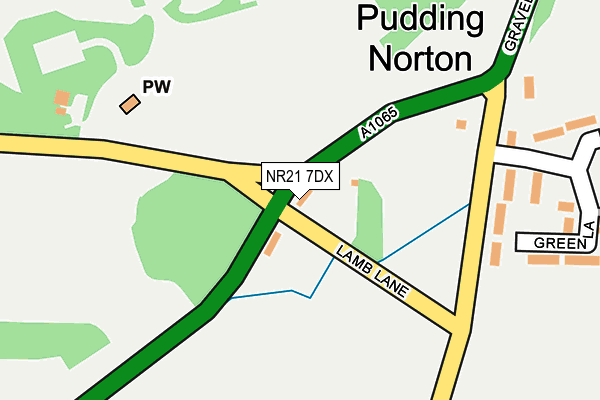 NR21 7DX map - OS OpenMap – Local (Ordnance Survey)