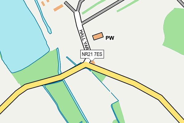 NR21 7ES map - OS OpenMap – Local (Ordnance Survey)