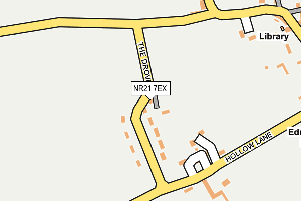 NR21 7EX map - OS OpenMap – Local (Ordnance Survey)
